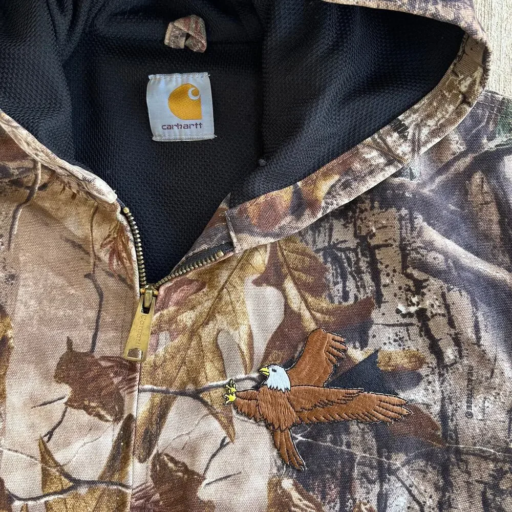 Carhartt camo active hooded work wear jacket